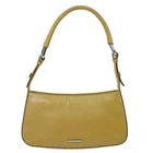 GUCCI Leather Shoulder Bag Beige Silver
