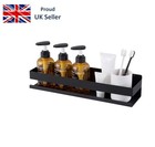 Shower Caddy Black Bathroom Shelf, Wall Mounted, Stainless Steel. 40cm. Black