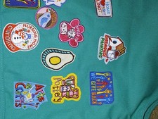 Green Girl scout vest with Patches