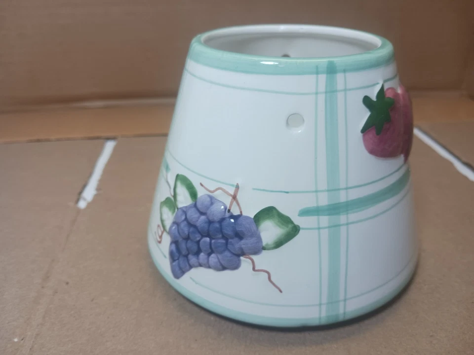 "Cubierta de sombra de vela de fruta de granja 4"" a cuadros pera manzana uva decoración de cocina" Foto 2 de 4