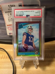 2018 Donruss Optic - Rated Rookie Josh Allen #154 Red & Yellow Prizm (RC)