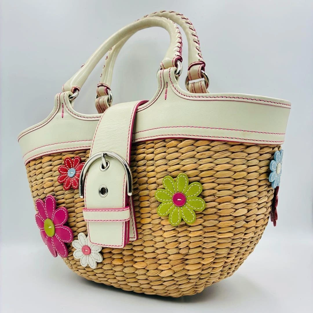 Coach Floral Bags & for Straw Exterior Women for sale | eBay