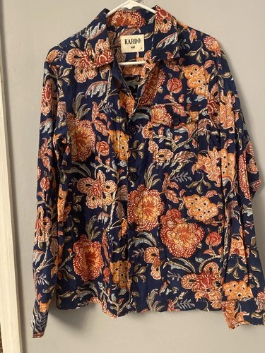 Kardo Handcrafted Floral Print Button-Up Shirt - Bild 6 von 13