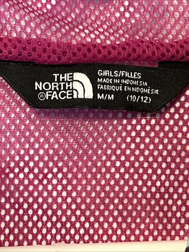 The Northface Girls Flower Raincoat Spring Jacket Medium (10/12) Pink Blue Hood - Picture 4 of 9