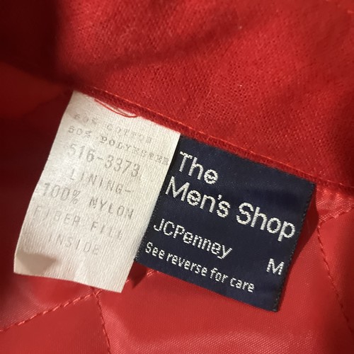 Vtg JCPenney Mens Flannel Chamois Shirt Medium Red Insulated NWOT USA Made FS! - Picture 8 of 8