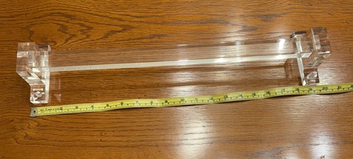 Mid Century Modern Klar Plexiglas Acryl Handtuchhalter Modern 80’er - Bild 2 von 13