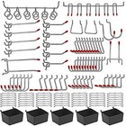 114 pcs Pegboard Hooks Assortment with Metal Hooks Sets, Pegboard Hooks Set
