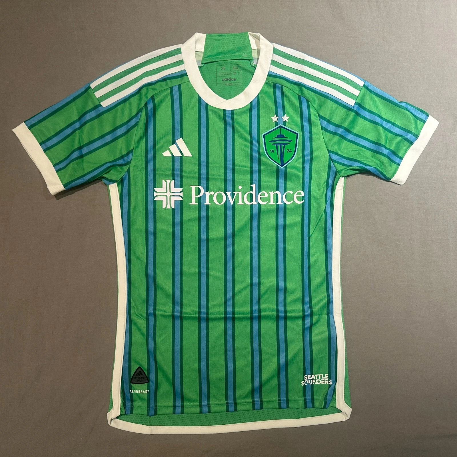 Seattle Sounders 2024 Home Adidas Authentic Aeroready Jersey Green Slim Fit XS