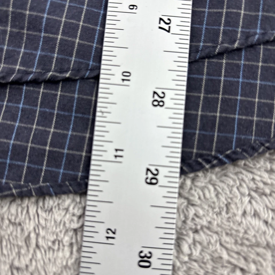 Van Heusen Dress Shirt Mens Large 16-16.5 Black CheckLong Sleeve Wrinkle Free - Image 4 of 4