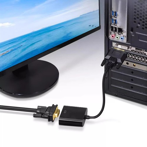 Convertidor adaptador de cable activo 1080p DVI 24+1 pines macho a VGA hembra 0,22 m - Imagen 6 de 7
