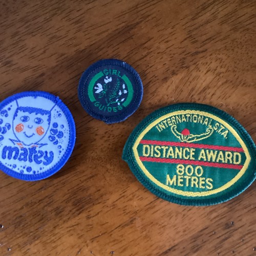 Vintage Lot Sew On Badges, Matey Girls Guides & Swimming 1980’s