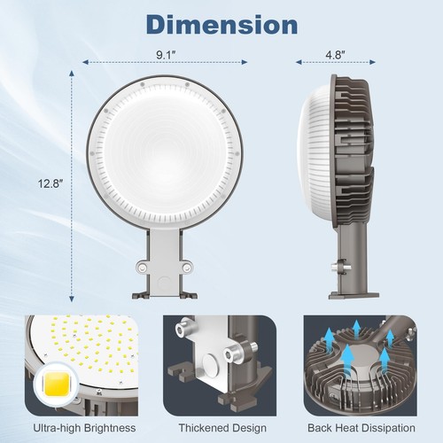 120W LED Barn Light with Photocell,16800LM Outdoor Yard, Barn, Farm, Street Lamp - Picture 2 of 9