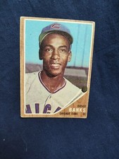 1962 Topps Baseball #25 Ernie Banks HOF Mr. Cub VG perhaps EX Crease Free