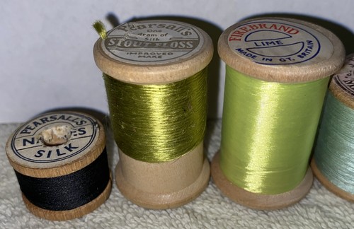 VINTAGE PEARSALL’S SILK FLOSS SALMON FLY TYING  ROD WINDING - Picture 2 of 5