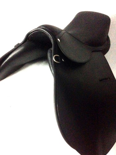 Neu International bester Qualität Leder Polosattel schwarze Farbe - Bild 2 von 4