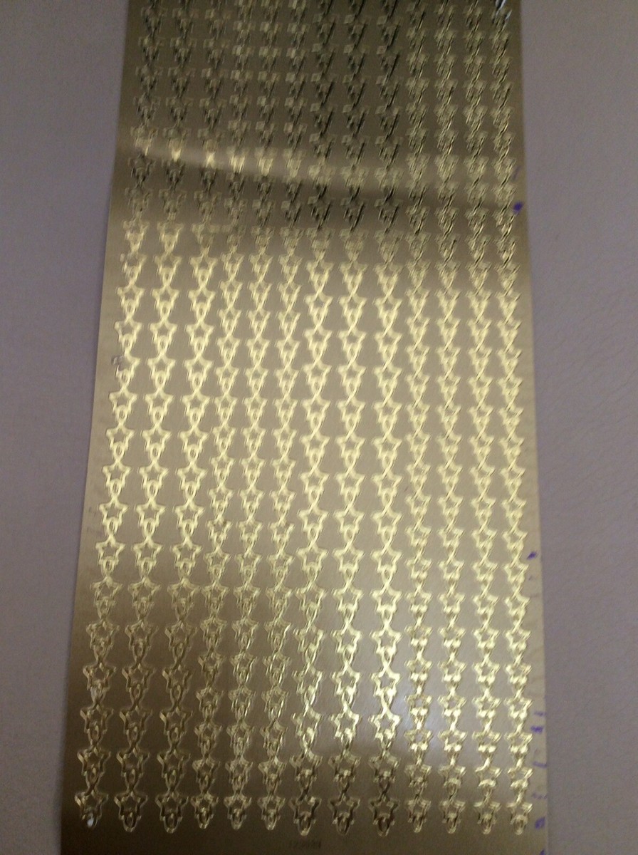 Gold Self-Adhesive Borders & Peel-Off Stickers For Cards, Crafts, And Embellishments