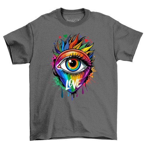 Pride_21 Eye of Love T-shirt - Funny and Fabulous! Unisex design to proudly show - Picture 2 of 46