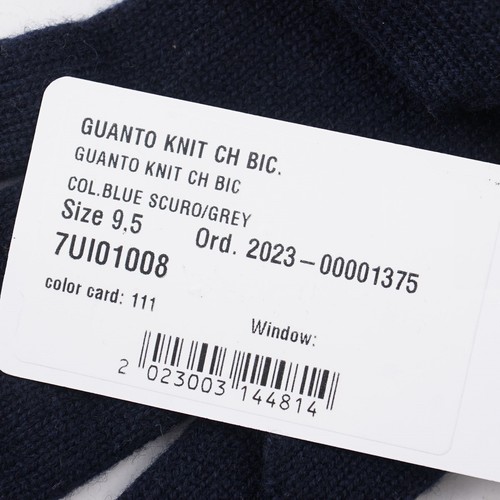 Men's Fedeli Navy Blue Knit Cashmere Gloves with Gray Tipping L (9.5) NWT - Bild 6 von 6