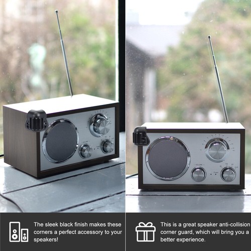 Esquinas de protección de altavoces 16 piezas negras para escenario y muebles - Imagen 2 de 12