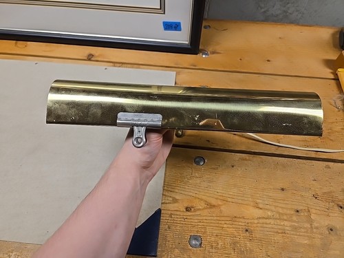 Mid Century Modern Wall Mount LAMP~Brushed Gold/Brass~Above Painting~Reading~14” - Picture 20 of 24