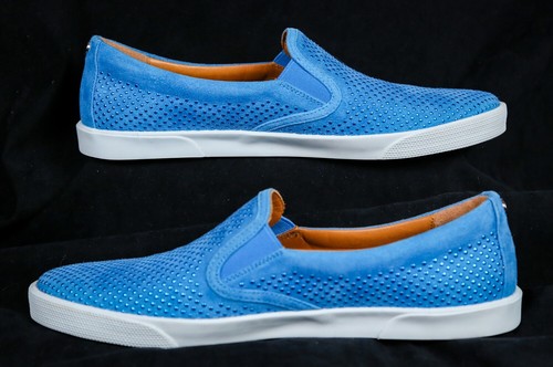 Tenis sin cordones de cuero de gamuza azul EC Jimmy Choo Demi talla 40 para mujer - Imagen 15 de 15