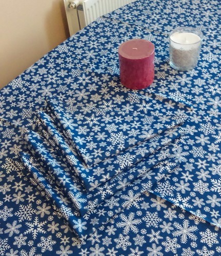 Lovely Decorative Cotton Table Cloth 135x225cm / 4 Napkins 40x40cm - Picture 36 of 47