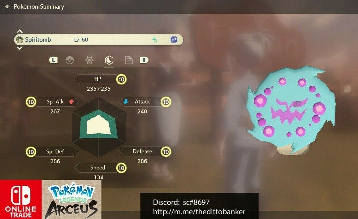 Shiny Spiritomb Pokemon Trade Go