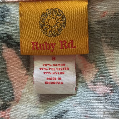 RUBY RD. Womens Jacket SIZE 8 Geometric Draw String Waist Zipper Front - Picture 9 of 10