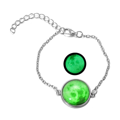 Pulsera Cabujón Luna Tierra Universo Brilla en la Oscuridad Colgante Luminoso - Imagen 10 de 19