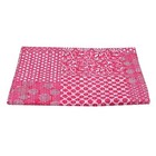 Indian Hand Block Print Cotton Handmade Kantha Quilt King Pink Throw Blanket