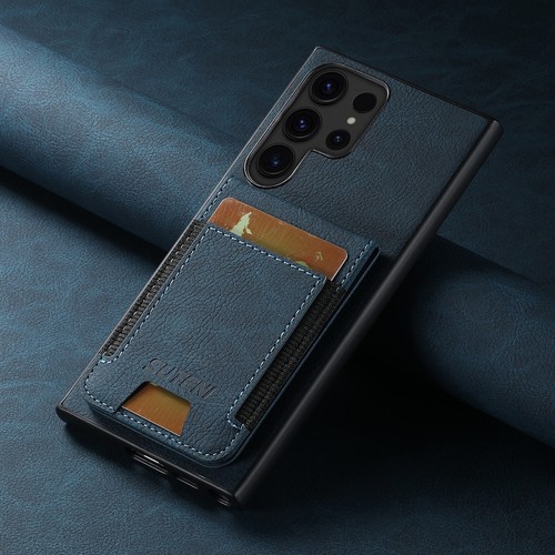 Shockproof Card Holder Protective Leather Case for Samsung S25/23 22 24 ultra - 第 12/14 張圖片