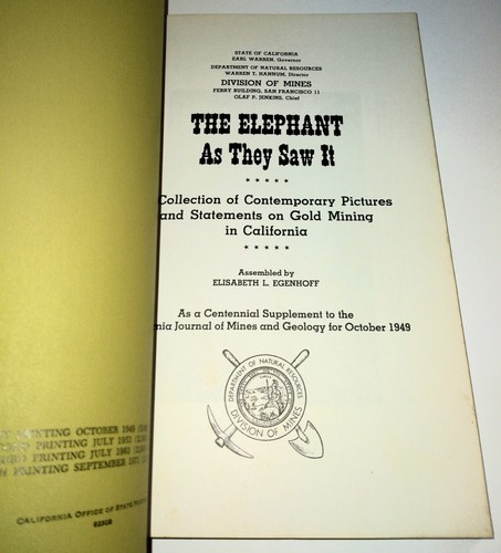 The Elephant As They Saw It 1971 California Gold Rush Pictures And Statements - Picture 3 of 5