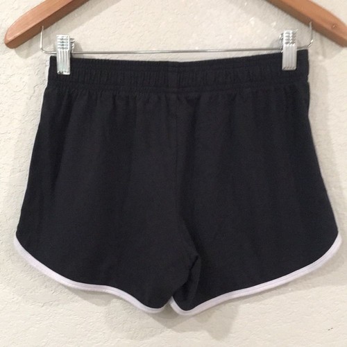 Bcg Girls 14 Shorts Black Jersey Loungewear Athletic Pull On Side Stripe Summer - Picture 2 of 7