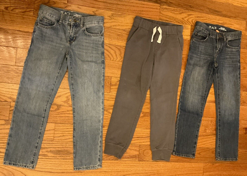 Lot of 5 Youth Size BOY'S Size 7 Pants Distressed Sweat's Jeans Army Shorts Play - Picture 12 of 22