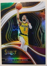 23-24 Panini Select Tyrese Halliburton Green White Purple Courtside