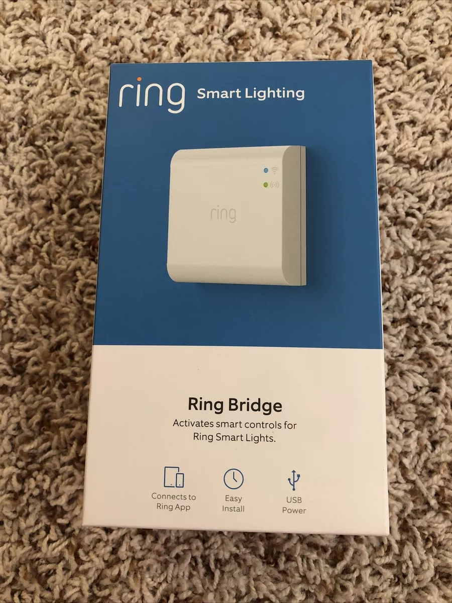 Brand New! Ring Smart Lighting Ring Bridge Smart Controls White Works.