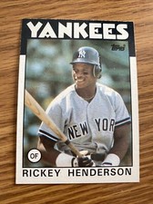 1986 MLB Topps Baseball | Rickey Henderson | #500 | New York Yankees A19