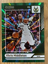 2024-25 Panini Donruss Green Holo Laser #76 Khris Middleton Milwaukee Bucks
