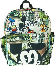 Small Backpack Deluxe - Disney - Oversize Print 12" Mickey Mouse School Bag NEW