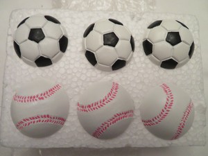 Set Of 12 Sports Drawer Cabinet Pulls Baseball Football Basketball