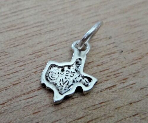 Sterling Silver TINY 8x12mm State of Texas Charm - Picture 3 of 5