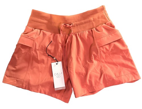 NWT CALIA Journey Apricot 4” Inseam Shorts Mid-Rise Relaxed Fit Womens Sz XS - 第 1/5 張圖片