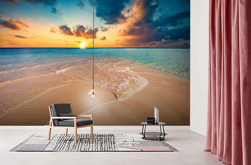 3D Sunset Sky Beach Scenery Wallpaper Wall Murals Removable Wallpaper - Bild 2 von 4
