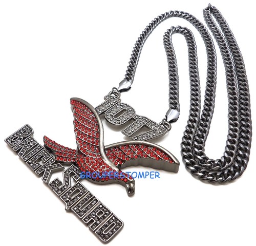 Colgante de pájaro de madera o metal Brick Squad con collar de 36 pulgadas - Imagen 31 de 32