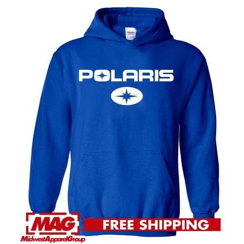 POLARIS BLUE HOODIE ATV Snowmobile Snow Off Road RZR Racing Sport Sweatshirt - Bild 1 von 3