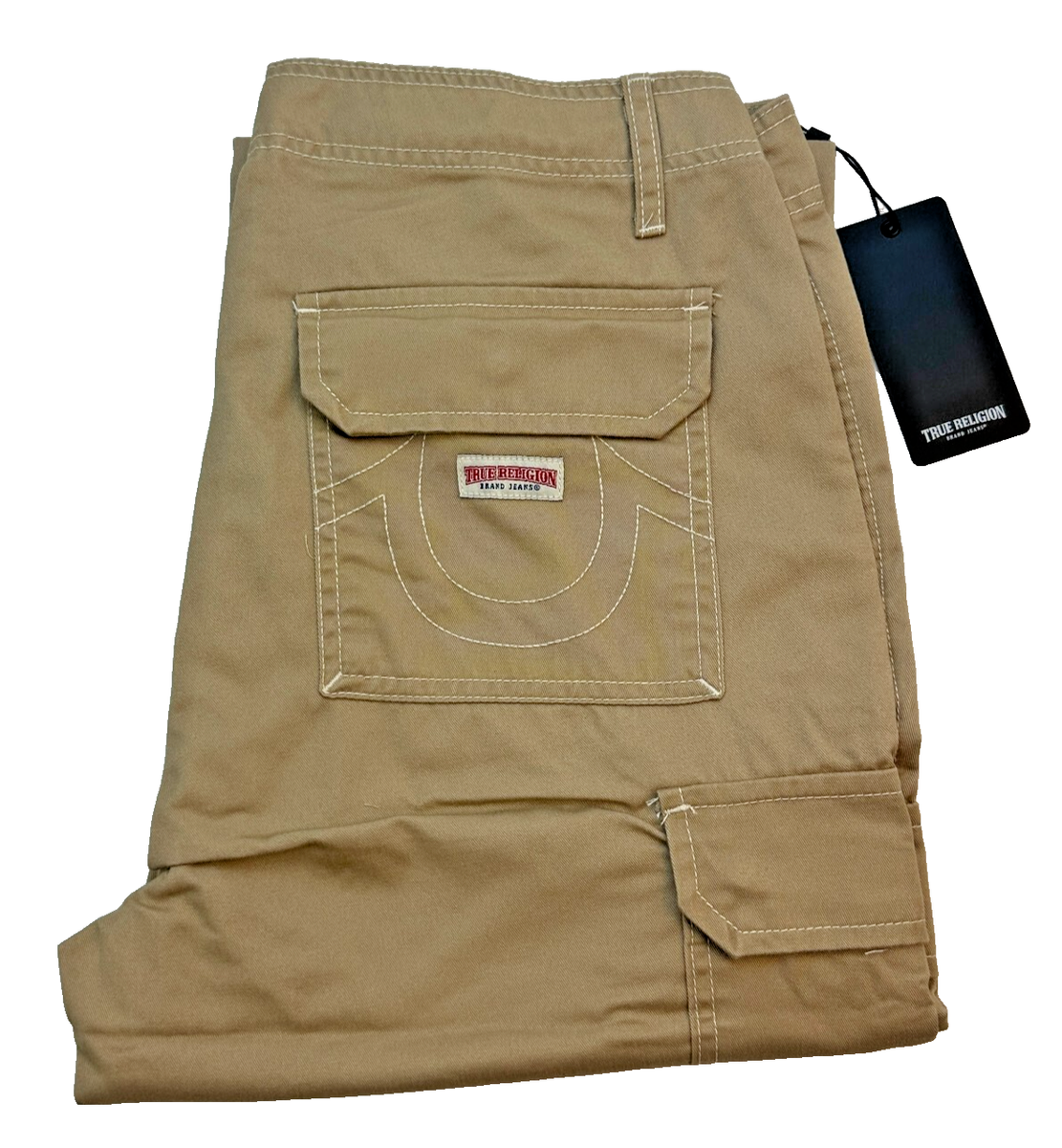 TRUE RELIGION Cargo Pants Men's Size W33 L32 Travertine Color