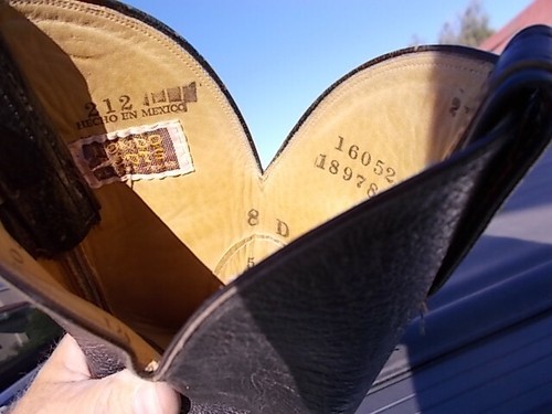 Vintage Distressed HONDO Black Round Toe Western Cowboy Boots Men's Sz 8 D - Picture 10 of 10