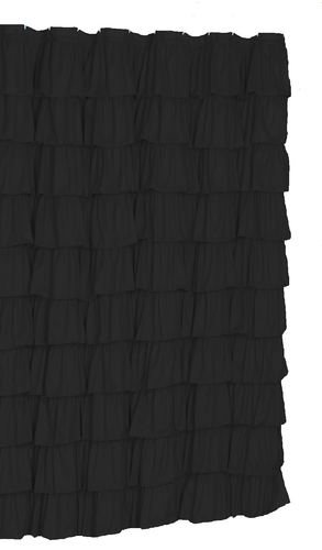 Ruffle Fabric Shower Curtain Assorted Color - Picture 37 of 60