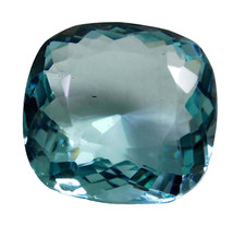 71.80 Ct. Large Ocean Blue Aquamarine Cushion Cut Loose Gemstone Gift for Women