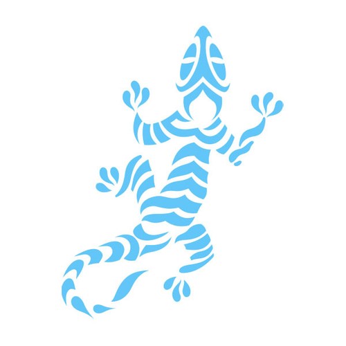 * 1 Sticker Lézard Tribal * de 15cm à 50cm * - Foto 8 di 13